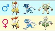 All Gen 6 Starters Pokemon Evolution Gender Difference Fanart