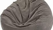 Nobildonna 3 ft Bean Bag Chair Cover (No Filler) for Adults and Kids, 300L Extra Large Stuffed Animal Storage Bean Bag Washable Soft Premium Corduroy Stuffable Bean Bag Cover