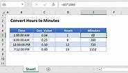 Convert Minutes to Hours in Excel & Google Sheets - Automate Excel