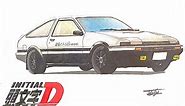Drawing the AE86 from INITIAL D **(realistic)**