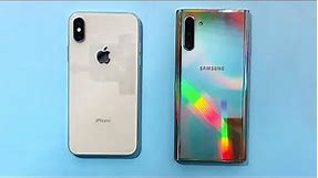 Samsung Galaxy Note 10 vs iPhone X in 2022