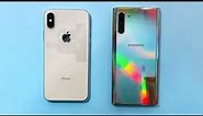 Samsung Galaxy Note 10 vs iPhone X in 2022