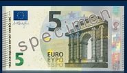 New 5 Euro Note. EUROPA SERIES.