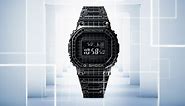 casio releases G-SHOCK full metal watch with laser-etched grid design