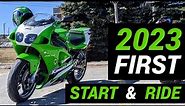 Kawasaki Ninja ZX7R - First start and ride of 2023