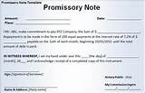 Images of Promissory Note Template Word