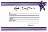 Photos of Free Printable Gift Certificate Templates Online