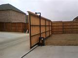 Photos of Sliding Gate Wooden Fence