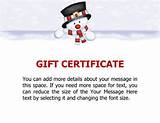 Pictures of Free Christmas Gift Certificate Template Printable
