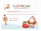 Christmas Gift Certificate Template Free Download Photos
