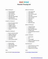 Cleaning House List Tasks Pictures