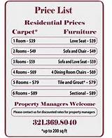 Photos of House Cleaning Service Price List