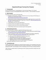 Project Management Training Plan Template Images