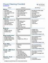 Cleaning Checklist For House