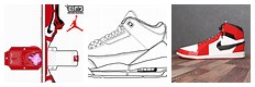 Unmarked Jordan Shoe Template