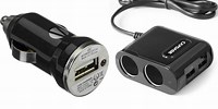 Car Power One Black Adapter and Charger