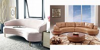 Curved Love Couch Sofa