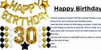 Happy Birthday Letter 30