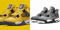 New Yellow and Grey Jordan 4