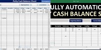 Petty Cash Balance Sheet Template