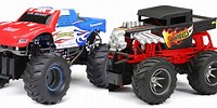 RC Cars Red and White Monster Truck