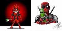 Rick and Morty Deadpool Drawings