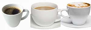 Coffee Cup On White Background Side View