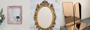 Rose Gold Ornate Mirror Frame