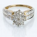 10K Gold Diamond Cluster Ring