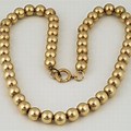 14K Gold Bead Necklace