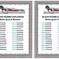 3 Minute Plank Challenge Calendar
