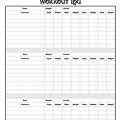 3-Day Workout Journal Template