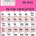 30-Day Plank Challenge Printable PDF