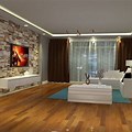 3D Render White Living Room