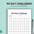 90 Day Challenge Calendar