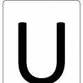 A4 Sized Letter U of the Alphabet
