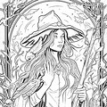 Adult Witchy Coloring Pages Printable