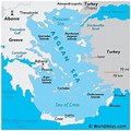 Aegean Sea On a Map of the Greater Middle East