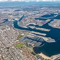 Aerial Shipping Port Los Angeles