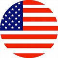 American Flag in Circle Form Logo
