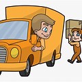 Animated Delivery Truck White Backround