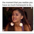 Ariana Grande Meme About Homework