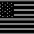 Black and Gray American Flag Decal