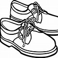 Black and White Pioneer Shoes Clip Art