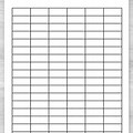 Blank 6 Column Chart Template