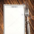 Blank Food Menu Templates Free