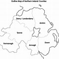 Blank Map of Northern Ireland Counties