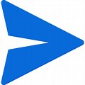 Blue Arrow to Send Message Icon