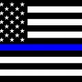 Blue Lives Matter Waving Flag
