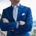 Blue Suit with Watch